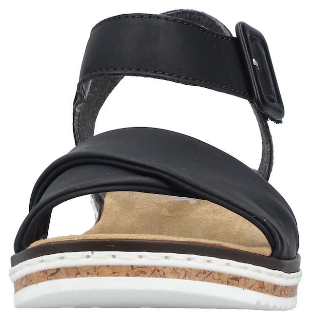 Rieker Sandalette Keilsandale, Sommerschuh, Urlaubsschuh mit Klettriemchen