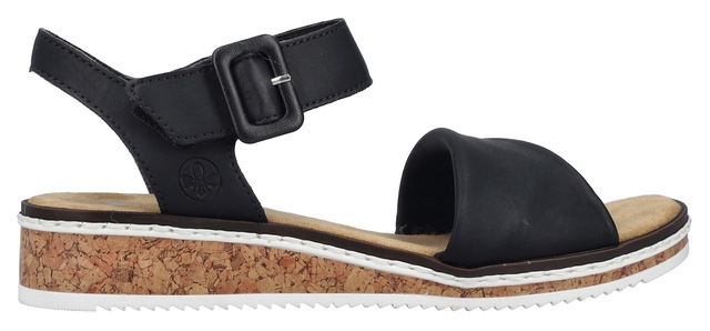 Rieker Sandalette Keilsandale, Sommerschuh, Urlaubsschuh mit Klettriemchen