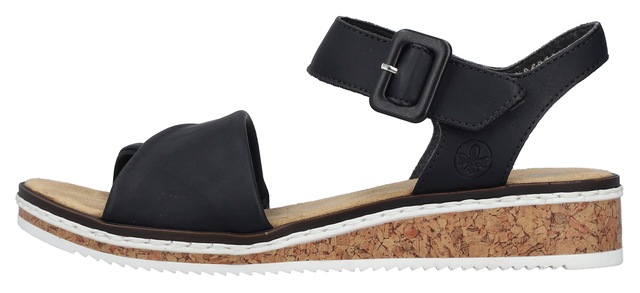 Rieker Sandalette Keilsandale, Sommerschuh, Urlaubsschuh mit Klettriemchen