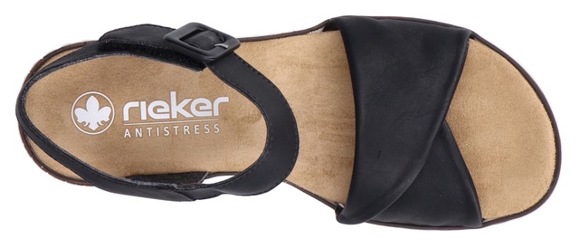 Rieker Sandalette Keilsandale, Sommerschuh, Urlaubsschuh mit Klettriemchen