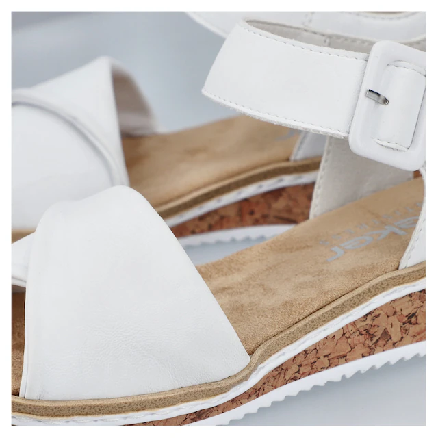 Rieker Sandalette Keilsandale, Sommerschuh, Urlaubsschuh mit Klettriemchen