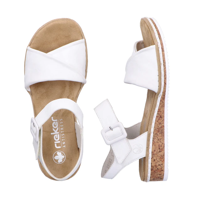 Rieker Sandalette Keilsandale, Sommerschuh, Urlaubsschuh mit Klettriemchen