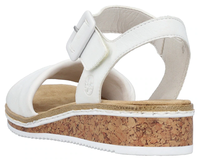 Rieker Sandalette Keilsandale, Sommerschuh, Urlaubsschuh mit Klettriemchen