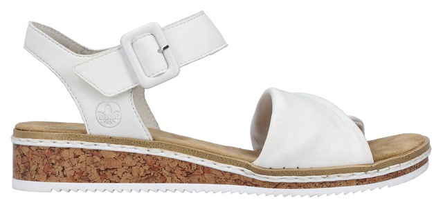 Rieker Sandalette Keilsandale, Sommerschuh, Urlaubsschuh mit Klettriemchen
