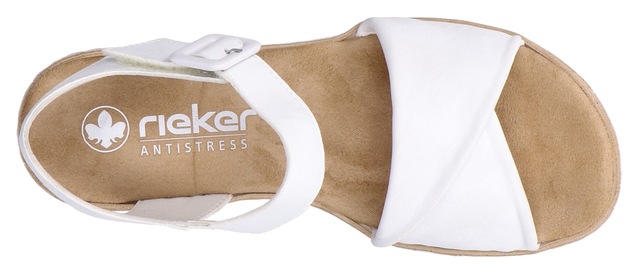Rieker Sandalette Keilsandale, Sommerschuh, Urlaubsschuh mit Klettriemchen