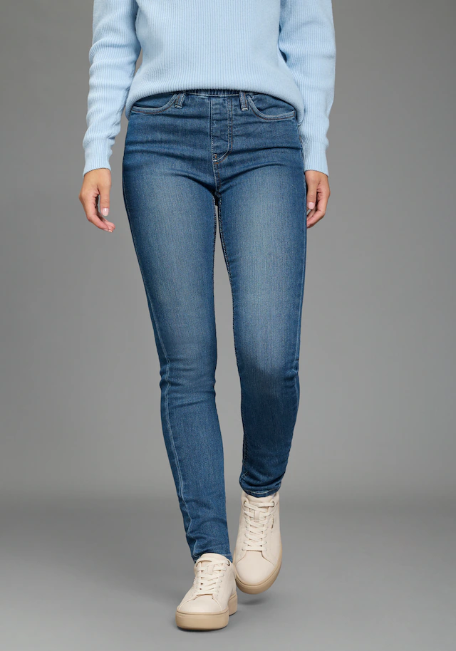 Arizona Jeansjeggings Packung, 2er-Pack, enge Passform, Röhrenjeans, Used-Look-Waschung, hohe Leibhöhe