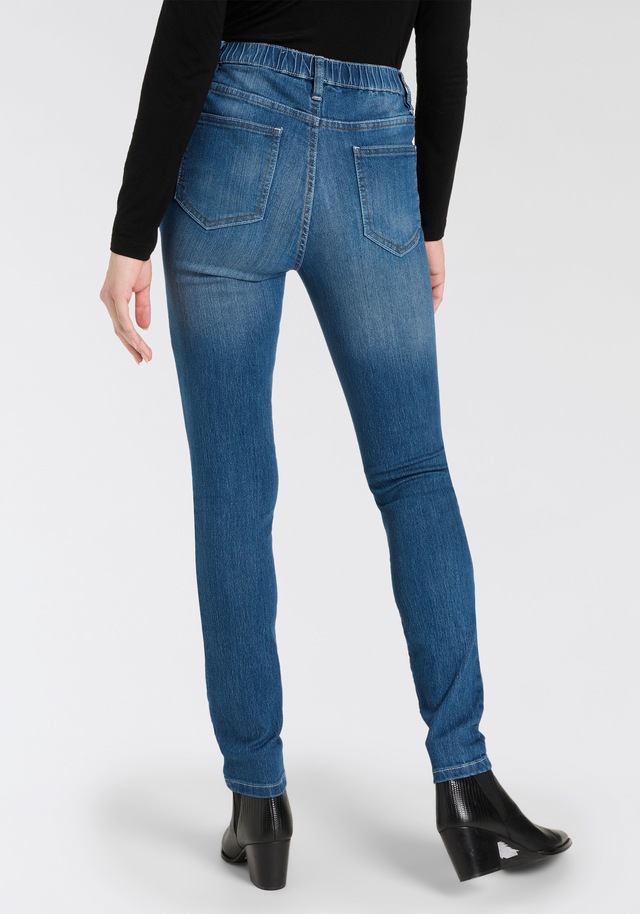 Arizona Jeansjeggings Packung, 2er-Pack, enge Passform, Röhrenjeans, Used-Look-Waschung, hohe Leibhöhe