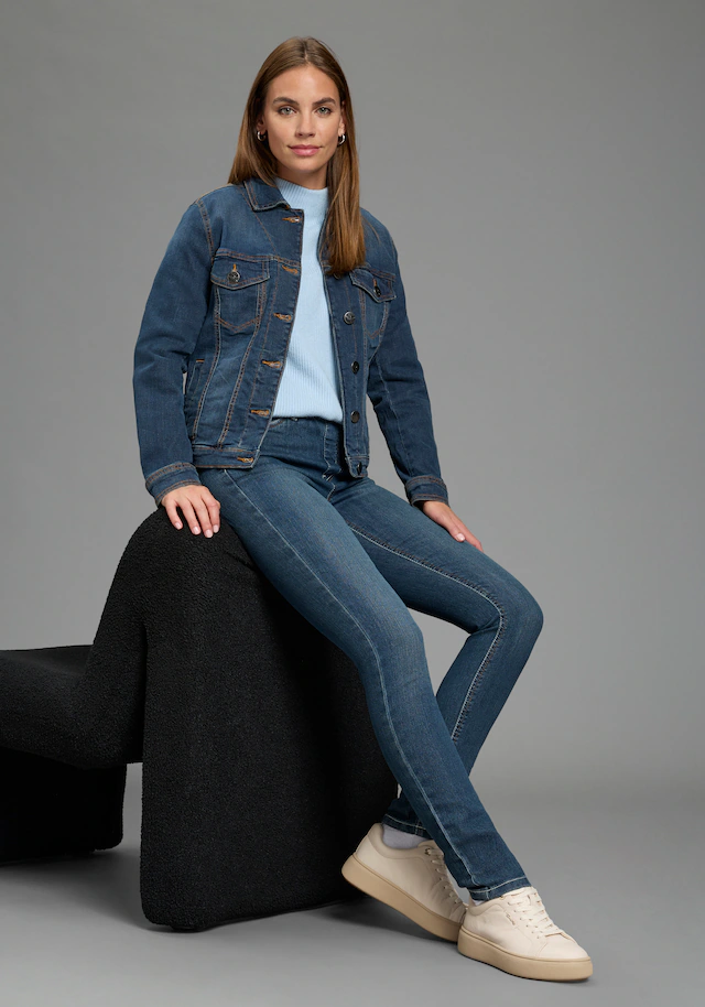 Arizona Jeansjeggings Packung, 2er-Pack, enge Passform, Röhrenjeans, Used-Look-Waschung, hohe Leibhöhe