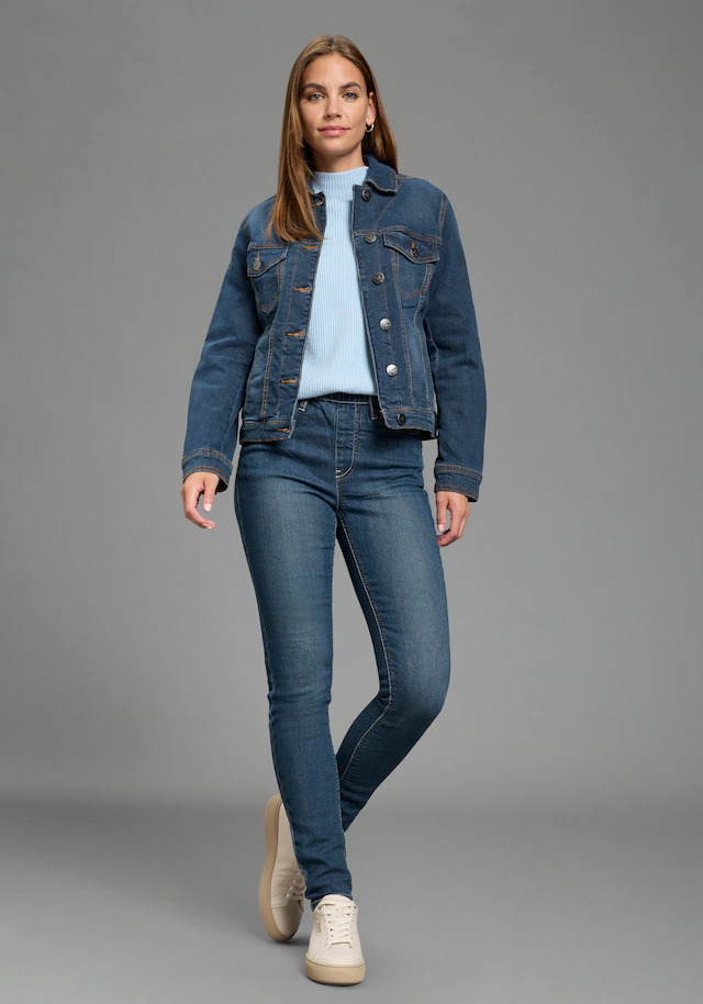 Arizona Jeansjeggings Packung, 2er-Pack, enge Passform, Röhrenjeans, Used-Look-Waschung, hohe Leibhöhe
