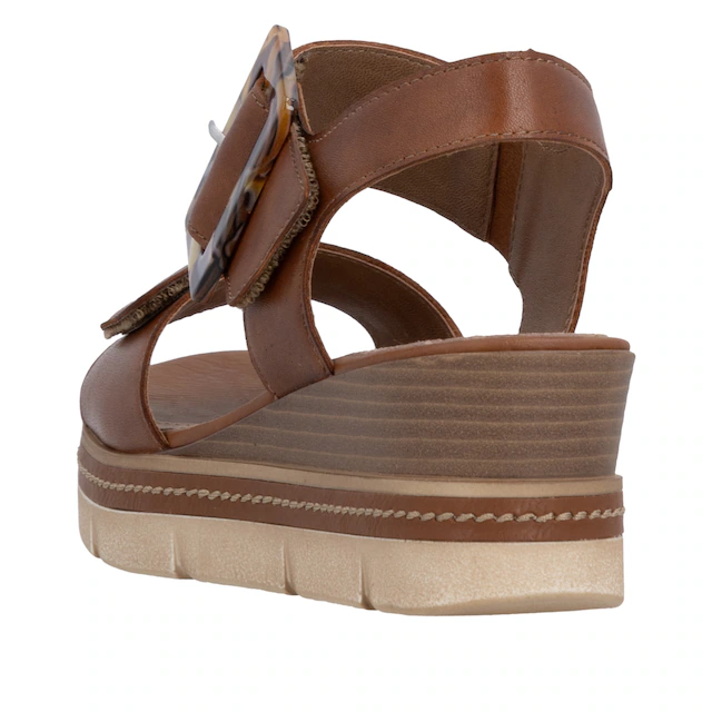Remonte Keilsandalette »Elisabeth Hurley-Collection« Keilabsatz, Riemensandale, Sommerschuh, auffällige Zierschnalle
