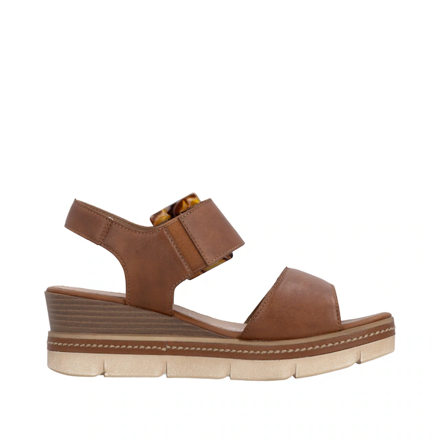 Remonte Keilsandalette »Elisabeth Hurley-Collection« Keilabsatz, Riemensandale, Sommerschuh, auffällige Zierschnalle