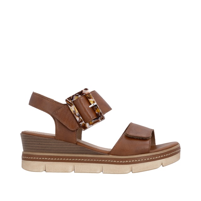 Remonte Keilsandalette »Elisabeth Hurley-Collection« Keilabsatz, Riemensandale, Sommerschuh, auffällige Zierschnalle