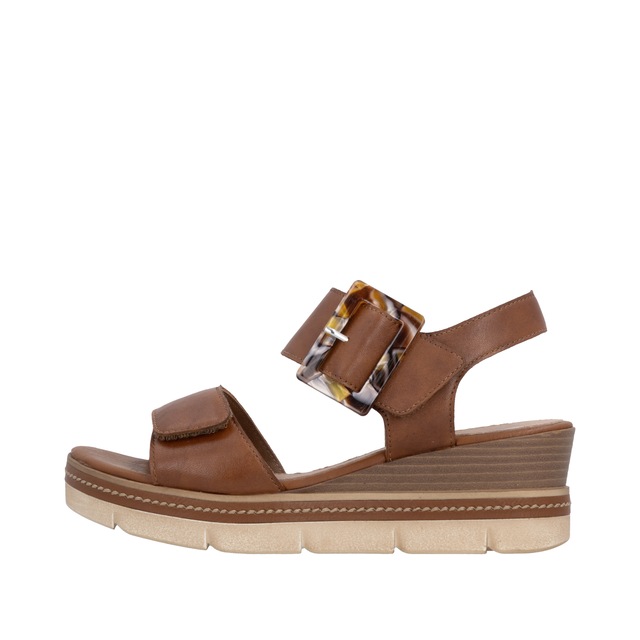 Remonte Keilsandalette »Elisabeth Hurley-Collection« Keilabsatz, Riemensandale, Sommerschuh, auffällige Zierschnalle