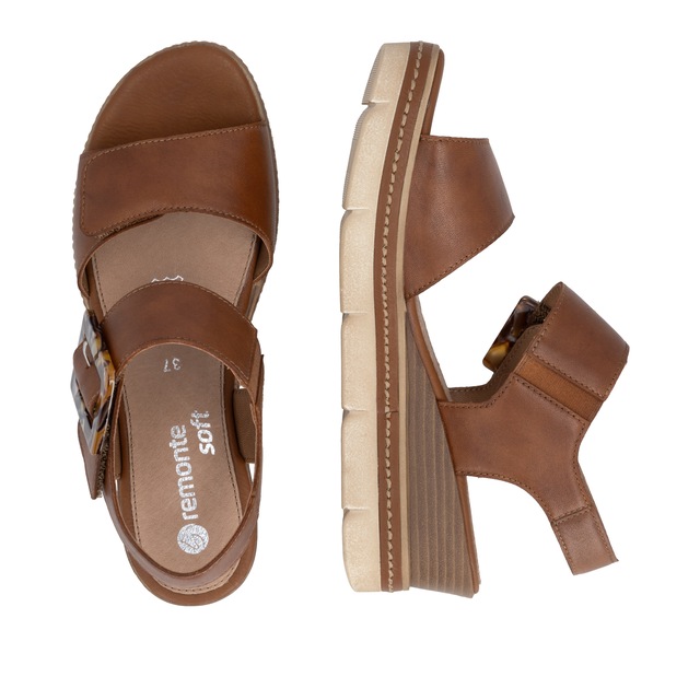 Remonte Keilsandalette »Elisabeth Hurley-Collection« Keilabsatz, Riemensandale, Sommerschuh, auffällige Zierschnalle