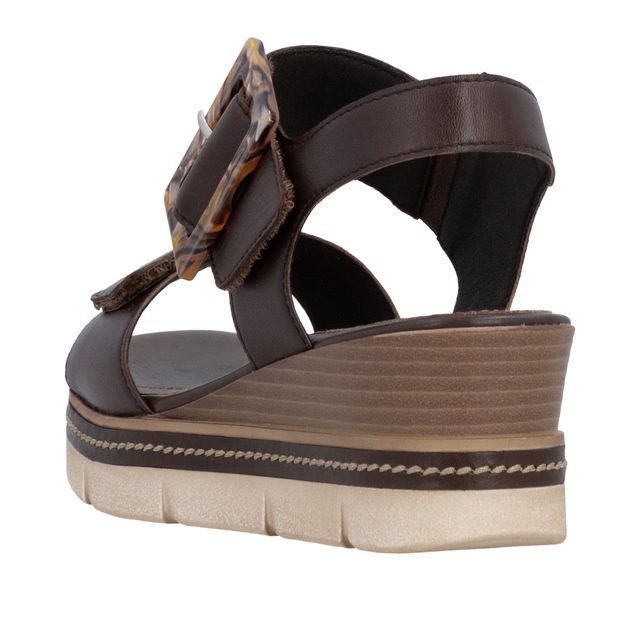 Remonte Keilsandalette »Elisabeth Hurley-Collection« Keilabsatz, Riemensandale, Sommerschuh, auffällige Zierschnalle