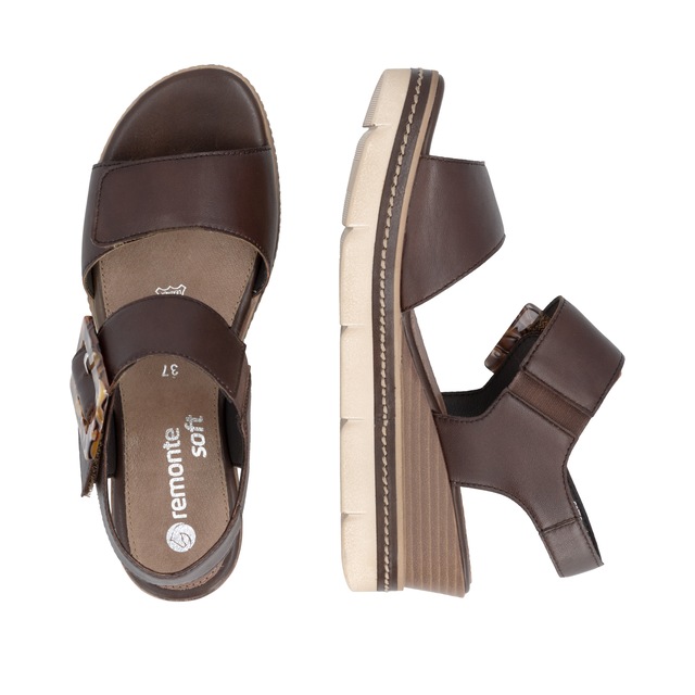 Remonte Keilsandalette »Elisabeth Hurley-Collection« Keilabsatz, Riemensandale, Sommerschuh, auffällige Zierschnalle
