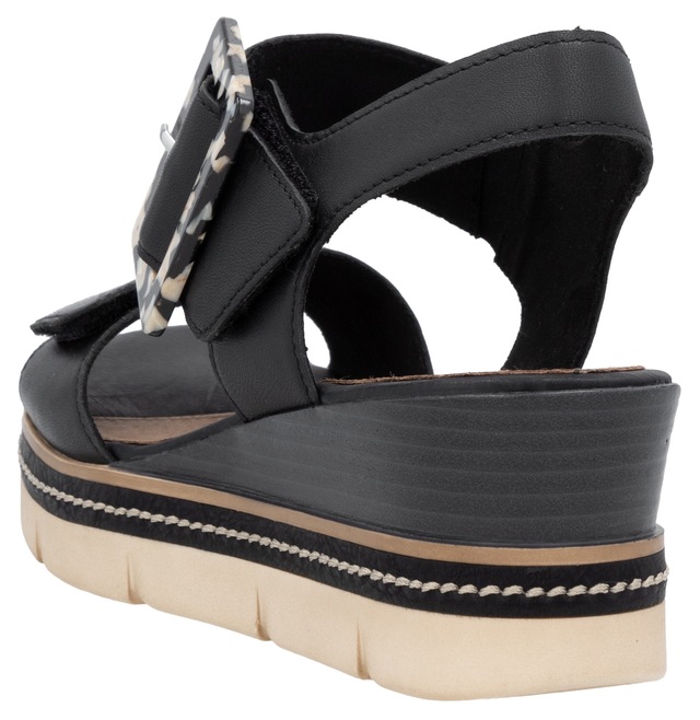 Remonte Keilsandalette »Elisabeth Hurley-Collection« Keilabsatz, Riemensandale, Sommerschuh, auffällige Zierschnalle
