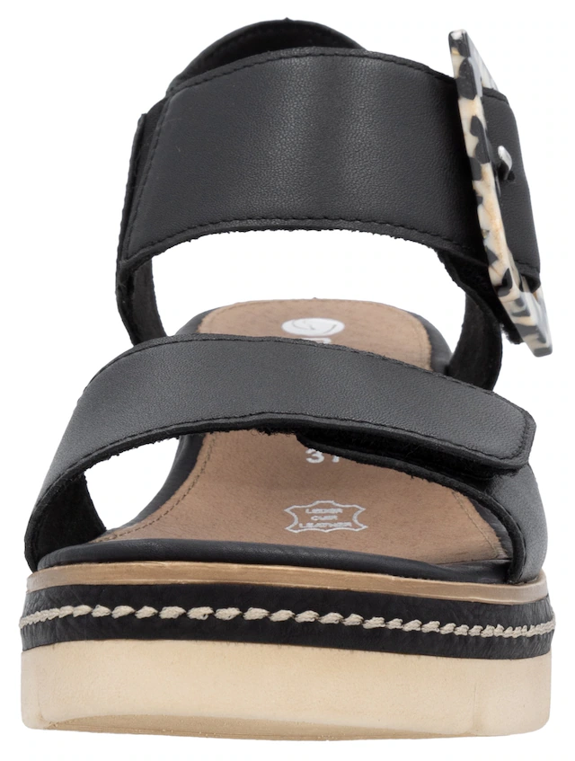 Remonte Keilsandalette »Elisabeth Hurley-Collection« Keilabsatz, Riemensandale, Sommerschuh, auffällige Zierschnalle