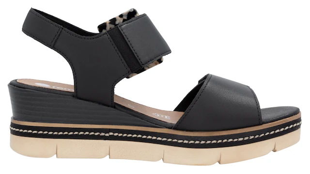 Remonte Keilsandalette »Elisabeth Hurley-Collection« Keilabsatz, Riemensandale, Sommerschuh, auffällige Zierschnalle