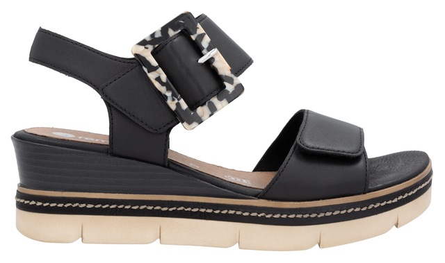 Remonte Keilsandalette »Elisabeth Hurley-Collection« Keilabsatz, Riemensandale, Sommerschuh, auffällige Zierschnalle