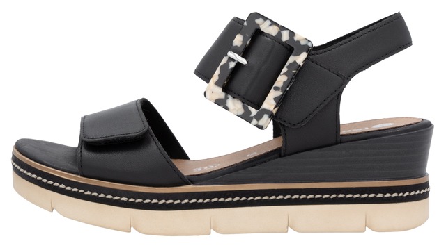 Remonte Keilsandalette »Elisabeth Hurley-Collection« Keilabsatz, Riemensandale, Sommerschuh, auffällige Zierschnalle