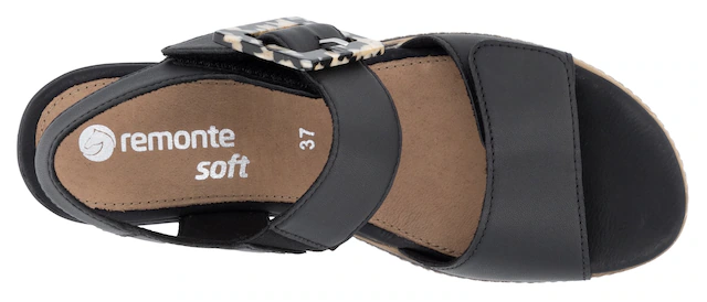 Remonte Keilsandalette »Elisabeth Hurley-Collection« Keilabsatz, Riemensandale, Sommerschuh, auffällige Zierschnalle