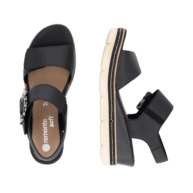 Remonte Keilsandalette »Elisabeth Hurley-Collection« Keilabsatz, Riemensandale, Sommerschuh, auffällige Zierschnalle