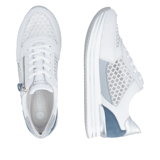 Remonte Plateausneaker , Freiezitschuh, Halbschuh, Schnürschuh, vegan, Kontrastbesatz