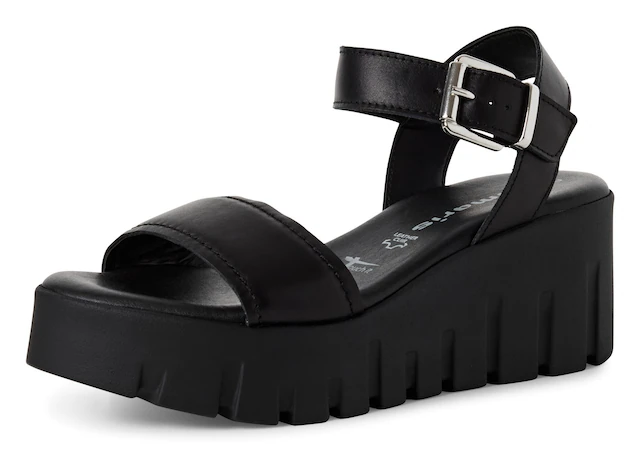 Tamaris Keilsandalette Sommerschuh, Riemchensandale mit modischer Plateausohle