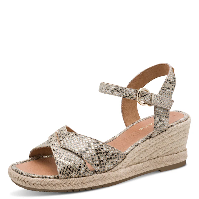 Tamaris Keilsandalette , Riemchensandale, Sommerschuh mit modischer Kreuzbandage
