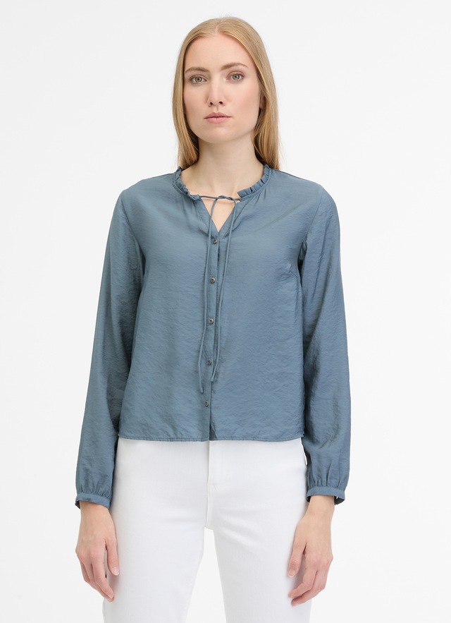 Ragwear Langarmbluse »IONE« mit Knopfleiste, aus Viskose und Nylon, Regular Fit, ohne Kragen