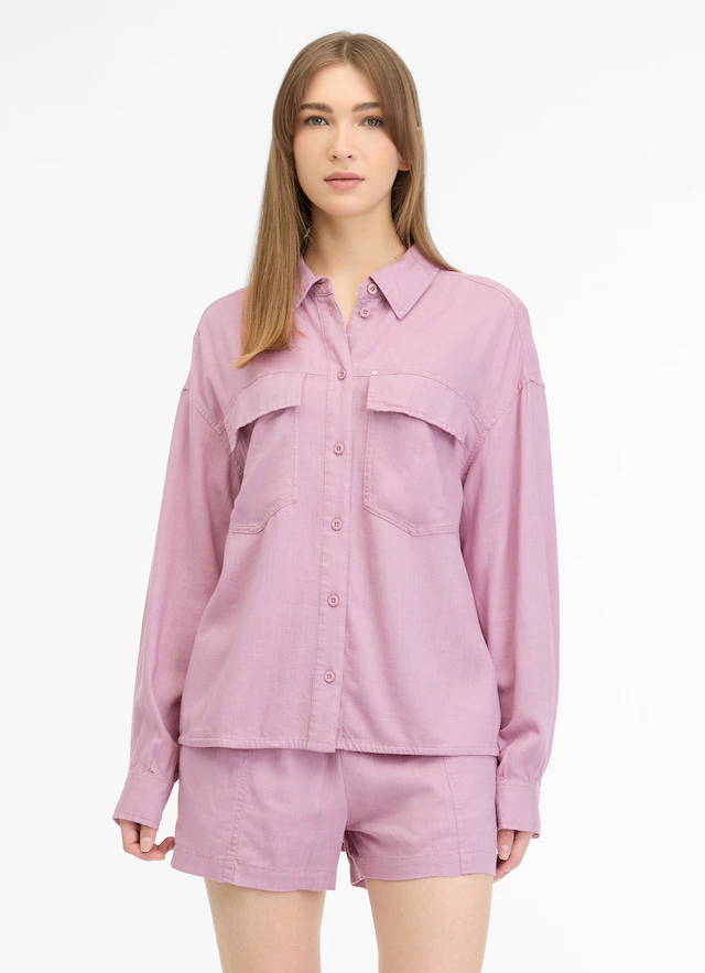 Ragwear Langarmshirt »JOCASTA« mit Leinen, relaxed fit