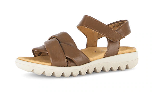 Gabor Riemchensandale , Sommerschuh, Keilsandalette, Bequemschuh mit Klettverschluss