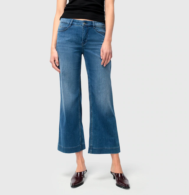 MAC Weite Jeans »DREAM WIDE« mit Fransen am Saum