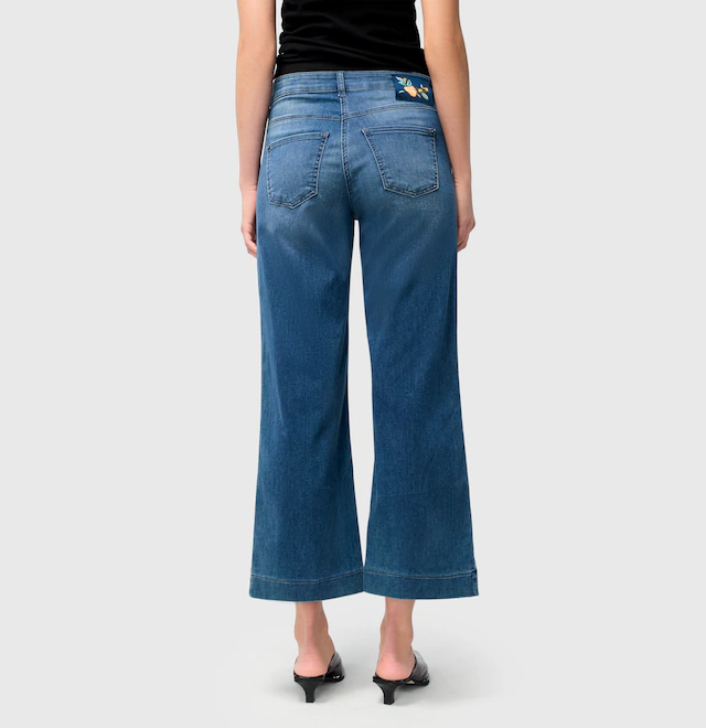 MAC Weite Jeans »DREAM WIDE« mit Fransen am Saum
