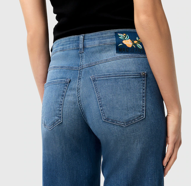 MAC Weite Jeans »DREAM WIDE« mit Fransen am Saum