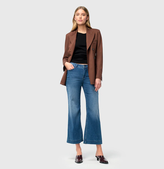 MAC Weite Jeans »DREAM WIDE« mit Fransen am Saum