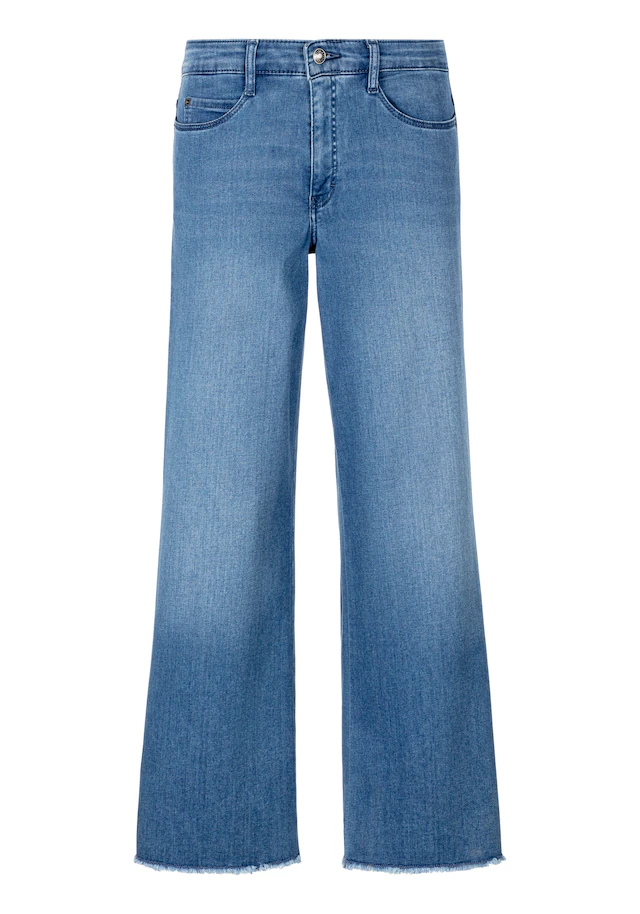 MAC Weite Jeans »DREAM WIDE« mit Fransen am Saum