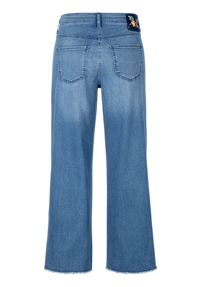 MAC Weite Jeans »DREAM WIDE« mit Fransen am Saum