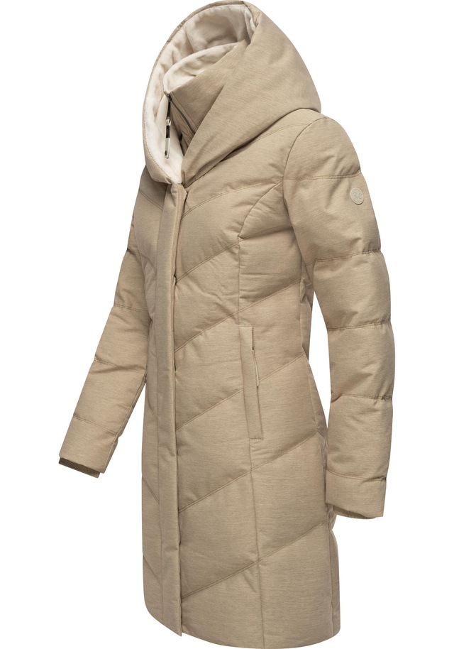 Ragwear Steppmantel »Natalka Cosy« wasserdichter Mantel mit flauschigem Kunstfell-Kragen