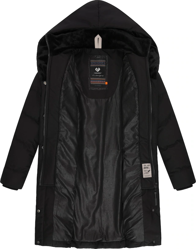 Ragwear Steppmantel »Natalka Cosy« wasserdichter Mantel mit flauschigem Kunstfell-Kragen