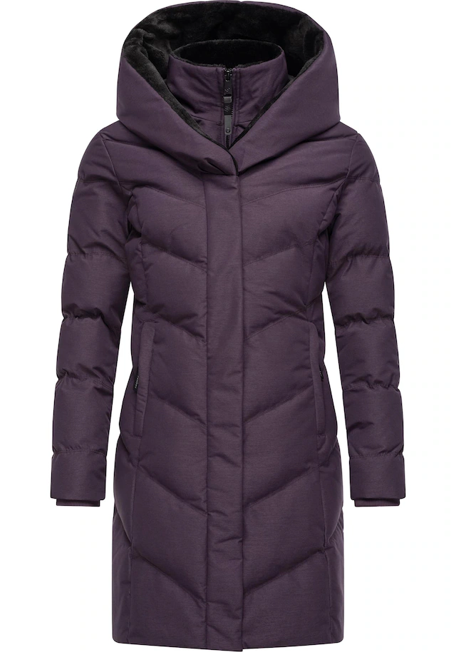 Ragwear Steppmantel »Natalka Cosy« wasserdichter Mantel mit flauschigem Kunstfell-Kragen