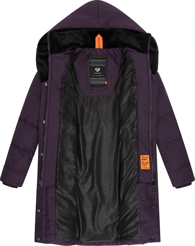 Ragwear Steppmantel »Natalka Cosy« wasserdichter Mantel mit flauschigem Kunstfell-Kragen