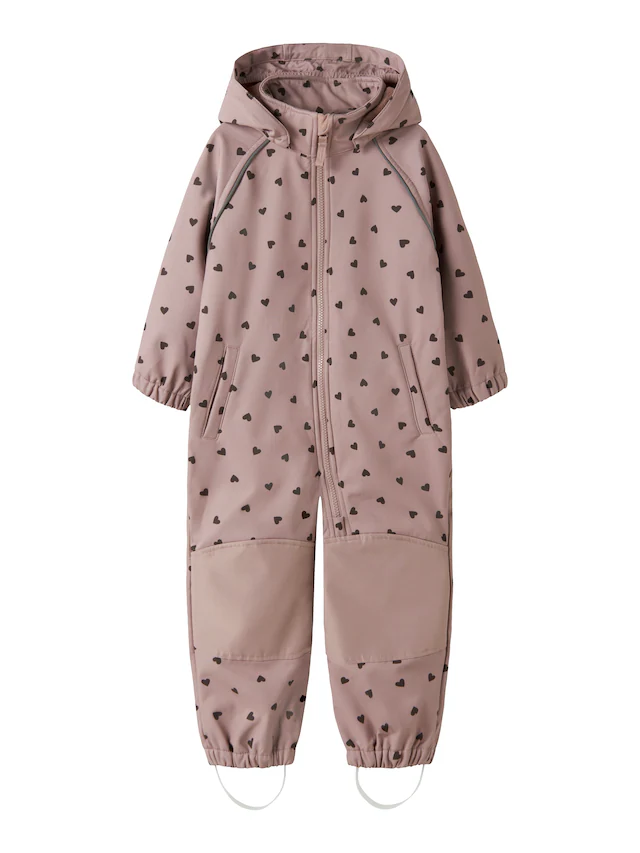 Name It Softshelloverall »NMFALFA08 SOFTSHELL SUIT AOP 1FO NOOS« mit verstellbarer und abnehmbarer Fußschlaufe