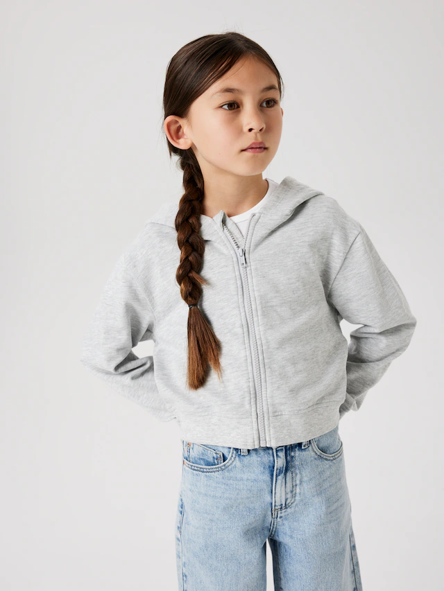 Name It Kapuzensweatjacke »NKFMILLE SHORT NREG SWE CARD WH UNB NOOS«