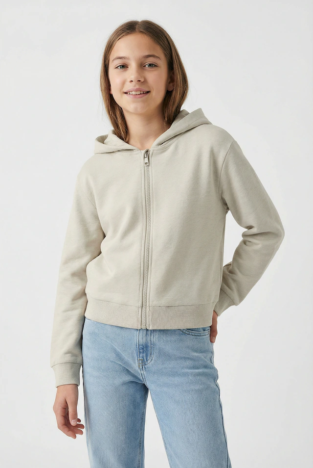 Name It Kapuzensweatjacke »NKFMILLE SHORT NREG SWE CARD WH UNB NOOS«
