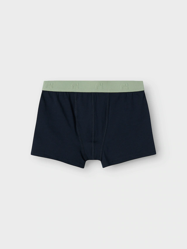 Name It Trunk »NKMBOXER für Jungen mit Logoschriftzug und weichem Bund« Packung, 5 Stk. eng, Jersey, aquamarine, angesetztes Bündchen