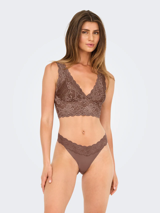 ONLY Tanga »ONLCHLOE LACE S.S THONG 3-PACK ACC« Packung, 3 Stk.
