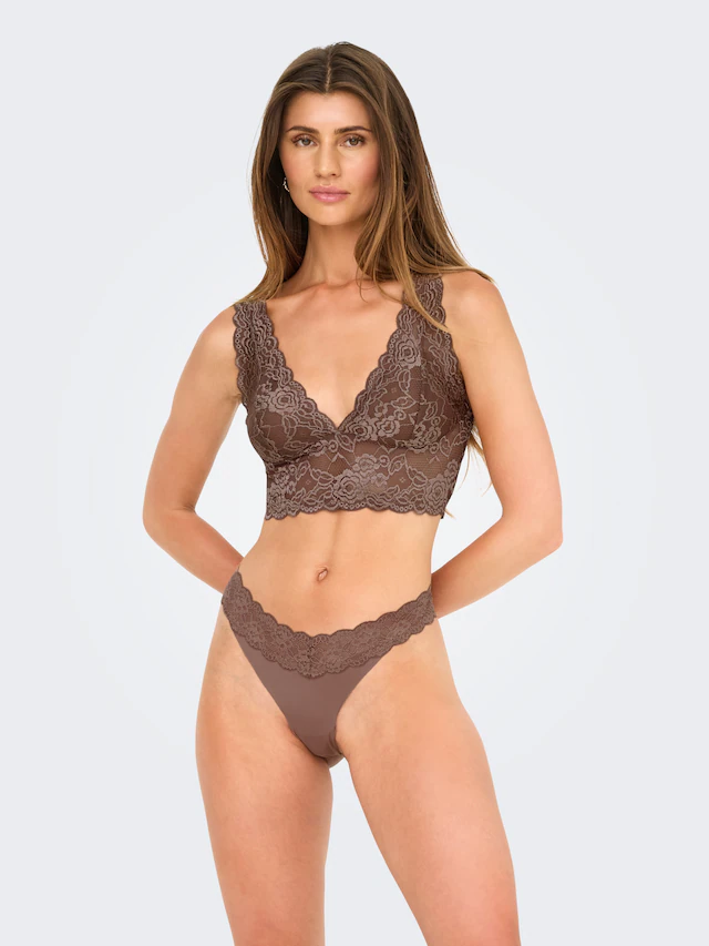 ONLY Tanga »ONLCHLOE LACE S.S THONG 3-PACK ACC« Packung, 3 Stk.