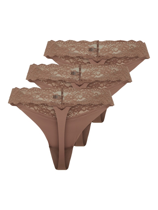 ONLY Tanga »ONLCHLOE LACE S.S THONG 3-PACK ACC« Packung, 3 Stk.